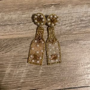 Champagne bottle earrings
